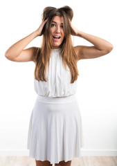 Naklejka premium frustrated girl
