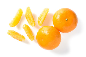 orange segment on white
