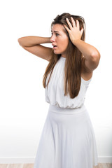 Naklejka premium frustrated girl