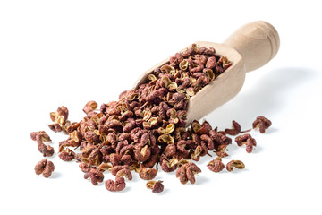 chinese sichuan pepper on white