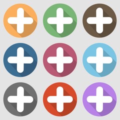 Obraz premium add flat icon