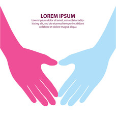 His and Her Hand Making Love Symbol