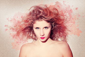 Beautiful woman artwork
