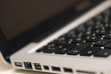 Close up of a modern laptop
