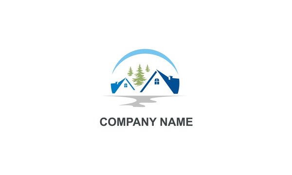 house villa mountain company logo