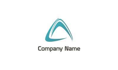 abstract letter A business finance company logo