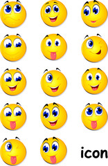 Illustration of emoticon set