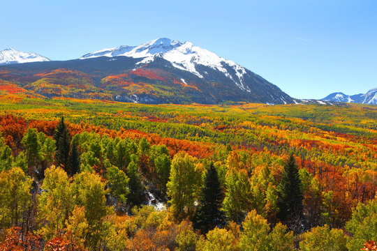 West Beckwith peak in autumn time at Kebler pass Colorado