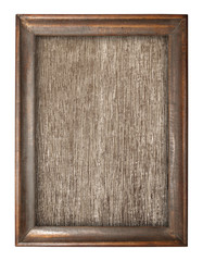 Wooden picture isolated on white
