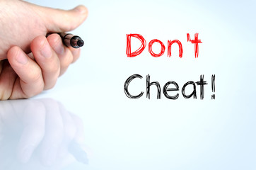 Don't cheat text concept