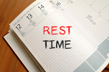 Rest time write on notebook