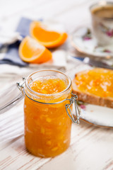 Slices of bread with jam