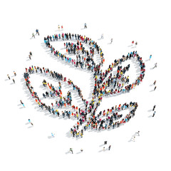  people  leaves cartoon