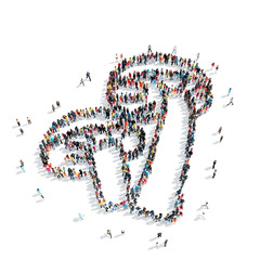 group  people  form  mushroom