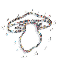group  people  form  mushroom