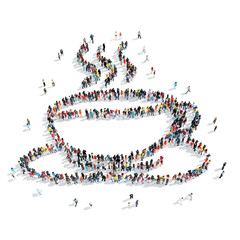 group  people  shape  coffee cartoon