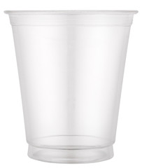 Empty plastic cup. File contains clipping paths.