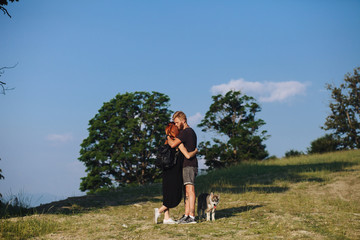 Photo of a couple in the mountains