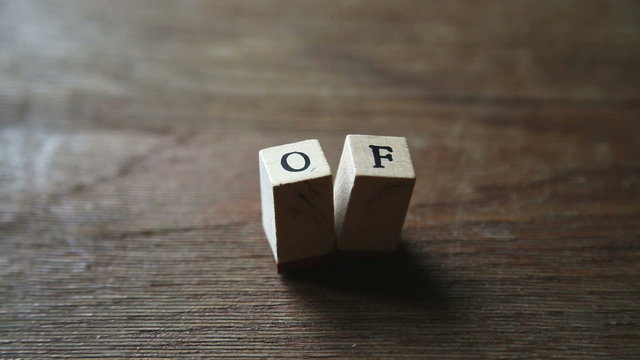 stop motion with alphabet stamp of the sentence "way of life"