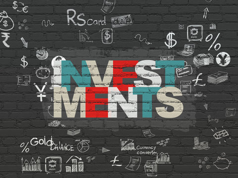 Money concept: Investments on wall background