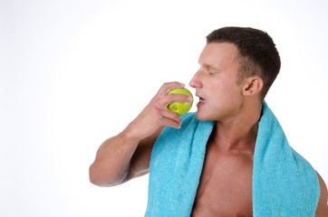 early in the morning after a workout 