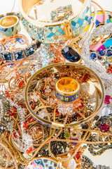 jewels on a white background
