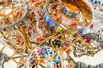 jewels on a white background

