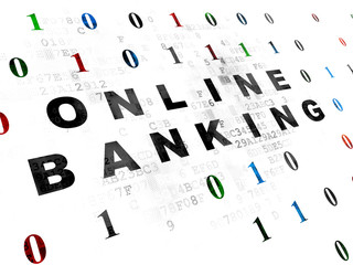 Finance concept: Online Banking on Digital background