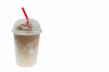 Coffee shake isolate on white background.
