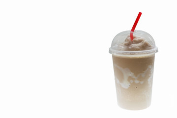 Coffee shake isolate on white background.