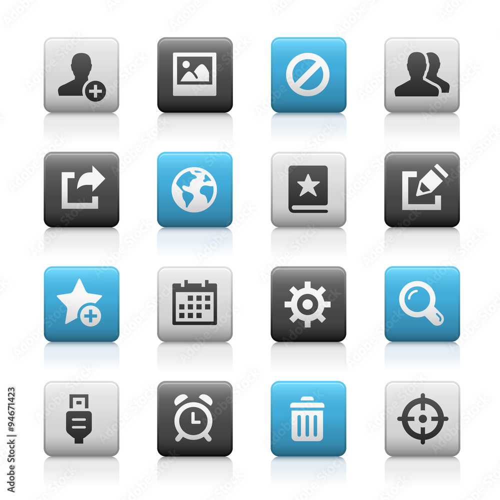 Poster web and mobile icons 2 // matte series