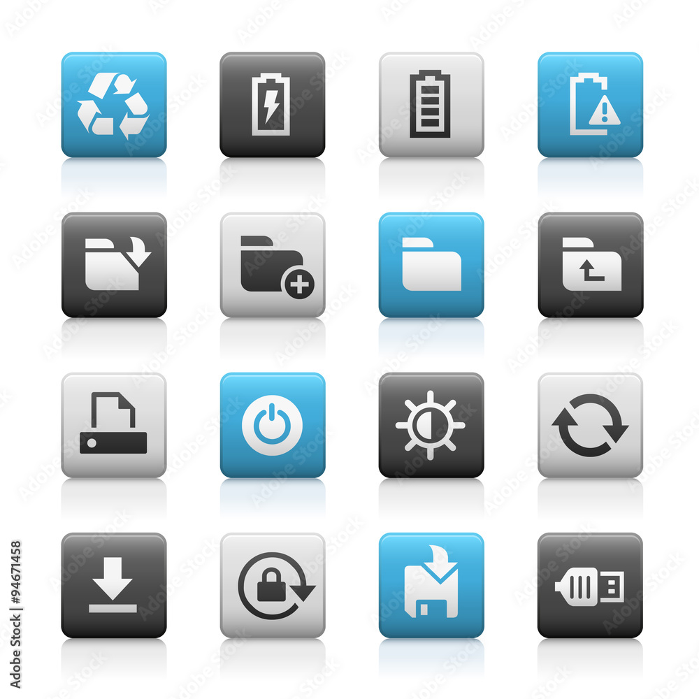 Poster web and mobile icons 3 // matte series