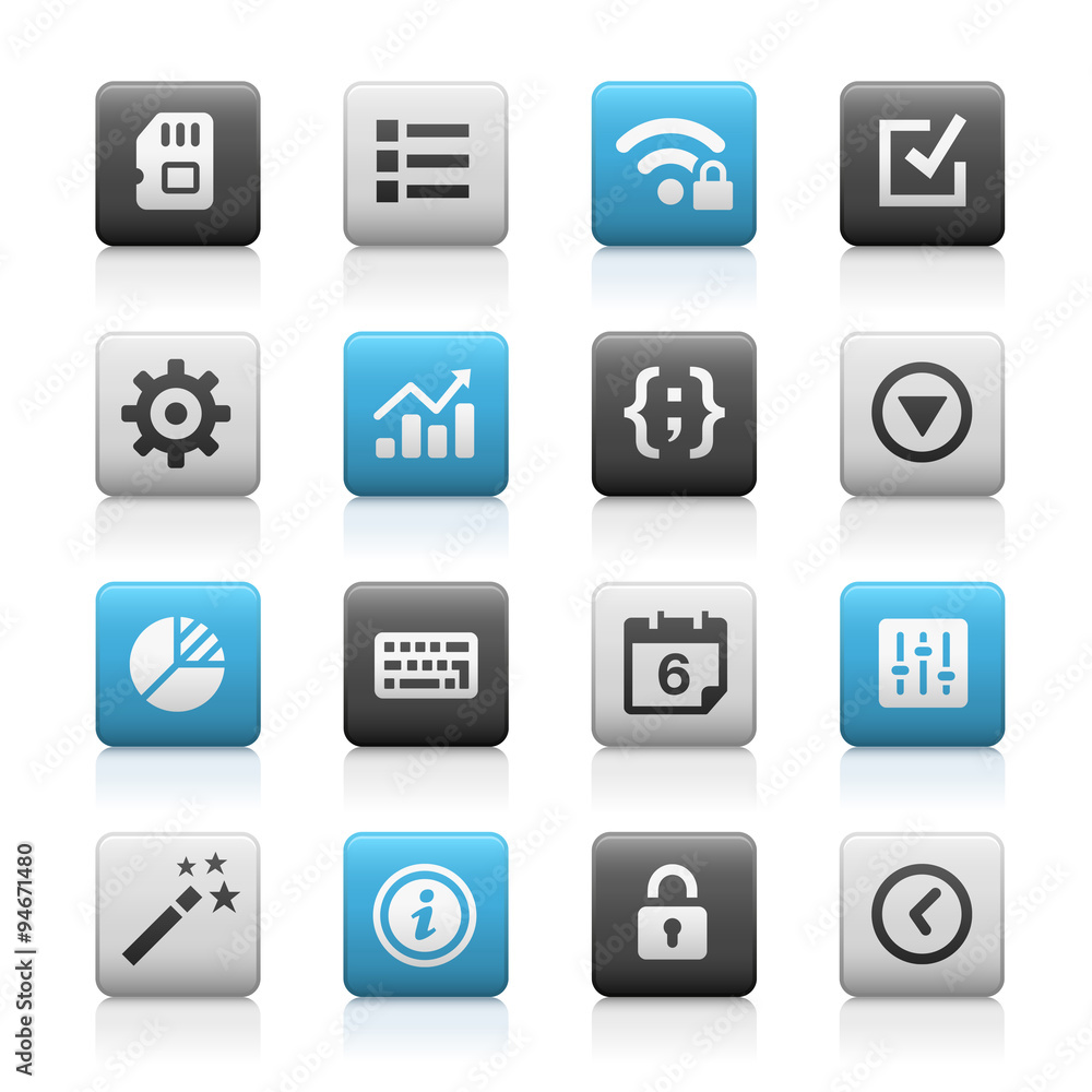 Poster web and mobile icons 4 // matte series