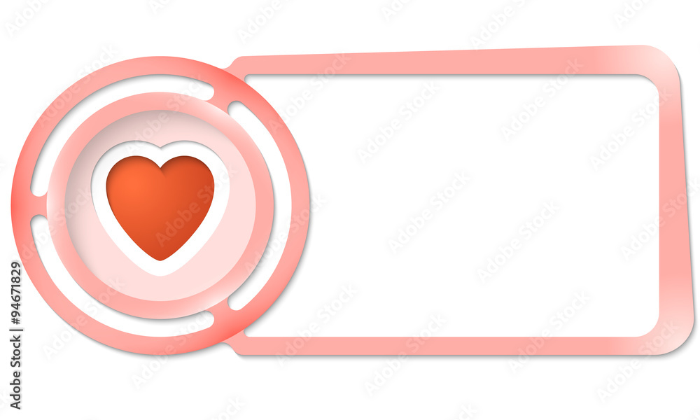 Poster abstract frame for your text and heart symbol
