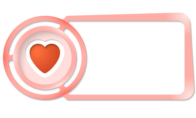 Abstract frame for your text and heart symbol