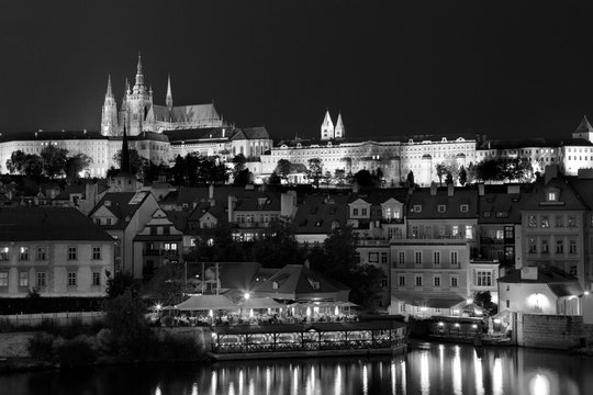 Prague in Czech Republic. View of Prague Castle (Hradcany) and the Cathedral.