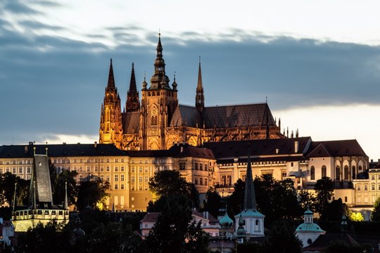 Prague in Czech Republic. View of Prague Castle (Hradcany) and the Cathedral.