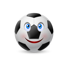 Smiling face on football
