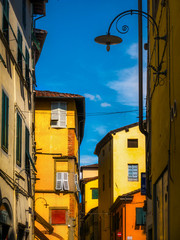 Fototapeta na wymiar Lucca Italy European street architecture 