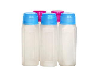 Plastic bottle container/Plastic bottle on white background.