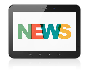 News concept: Tablet Computer with News on  display