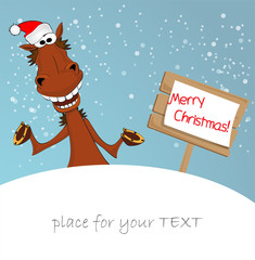 Christmas and New Year greeting card. Vector illustration. background