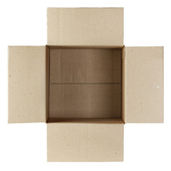 Cardboard box isolated on white