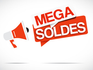 megaphone  mega SOLDES (rouge et blanc)