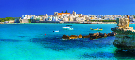 Italian holidays - Otranto in Puglia with amazing sea - obrazy, fototapety, plakaty