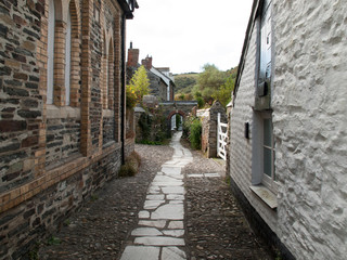 Obraz premium Footpath in Port Isaac in north Cornwall