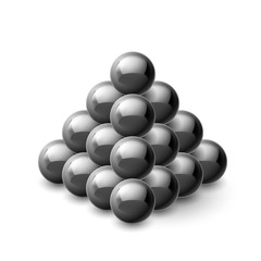 Pyramid of magnetic balls