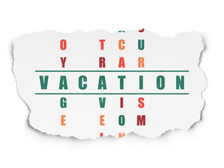 Travel concept: Vacation in Crossword Puzzle