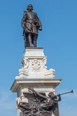 Monument de Samuel de Champlain (Samuel Champlain  Statue) Terrasse Dufferin Quebec City Québec Canada