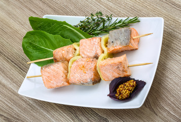 Salmon skewer